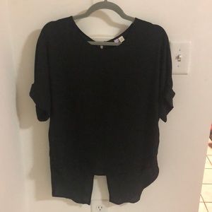 Black Zipper Shirt - Francesca’s